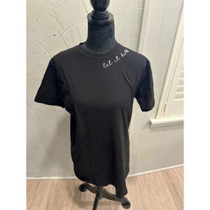 Tultex Let it be Black tee Medium